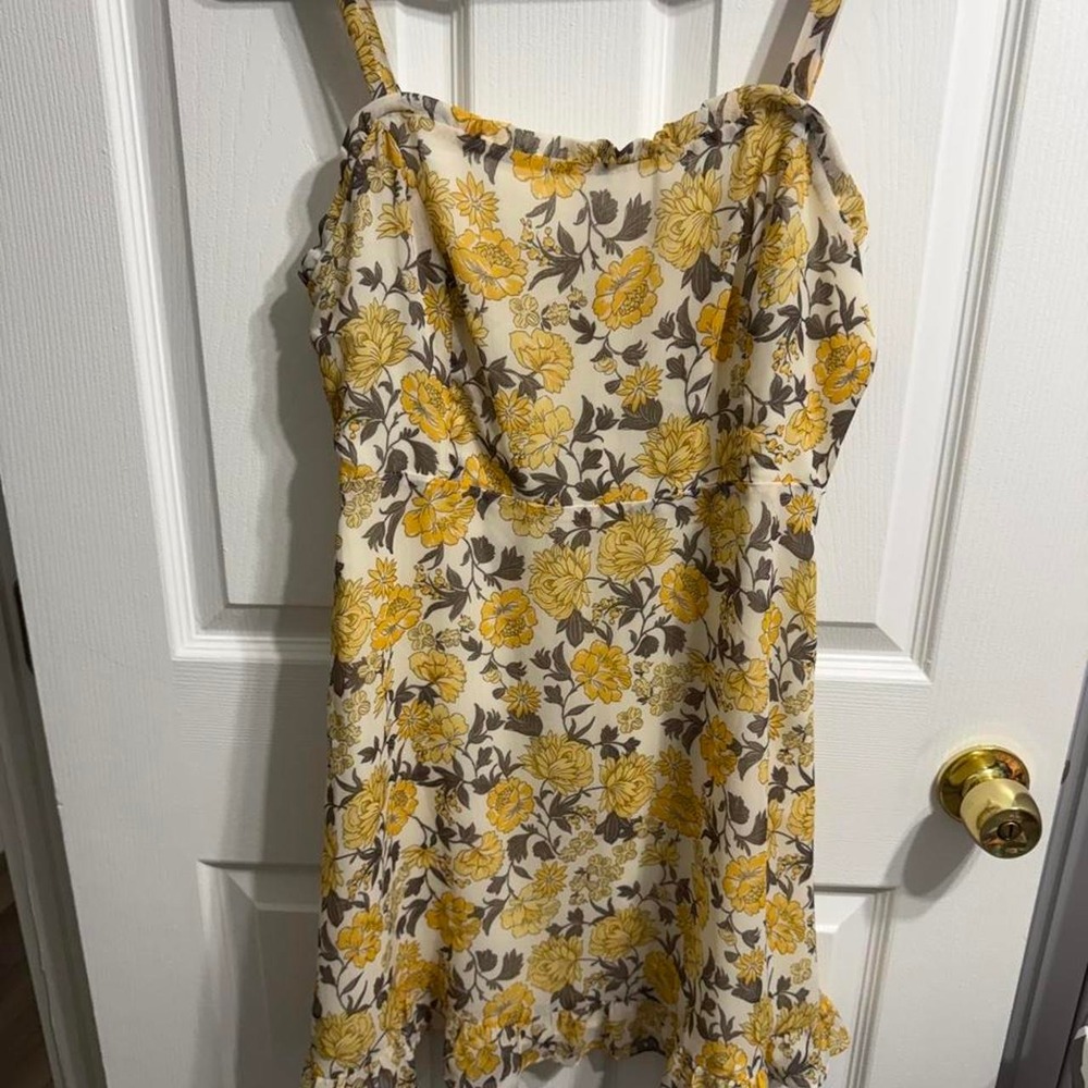 Lush yellow floral dress.